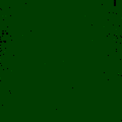 A live dark preview frame amplified sixty times: a nearly solid green field.